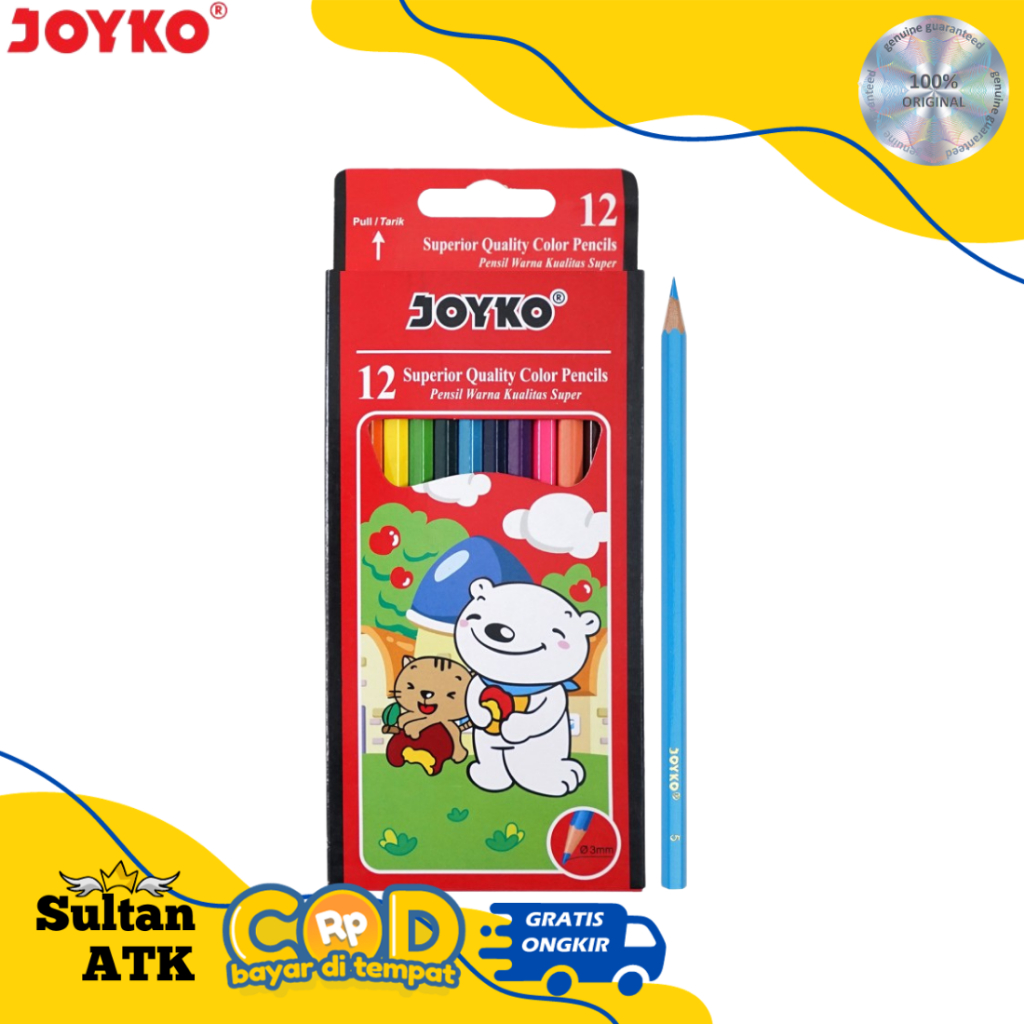 

PENSIL WARNA 12 / COLOR PENCIL JOYKO CP-12PB