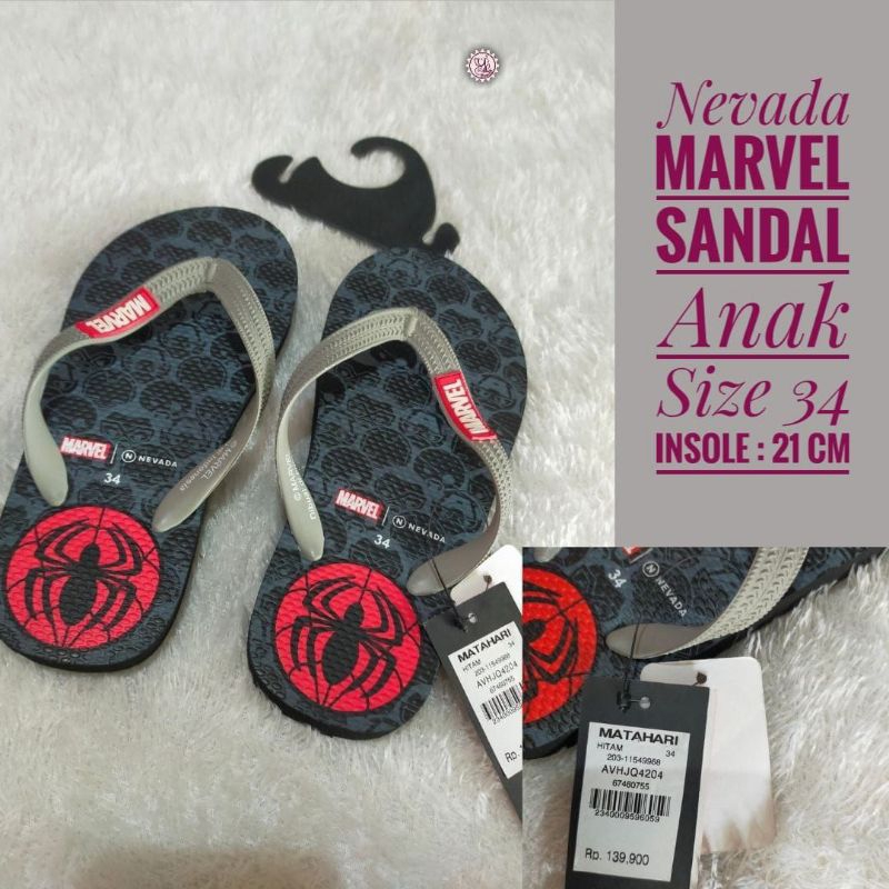 Sandal Anak Laki-Laki NEVADA MARVEL Sandal Jepit Anak NEVADA MARVEL Sandal Anak NEVADA MARVEL