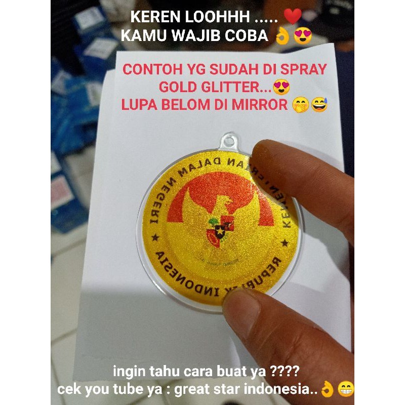 

PLAT MEDALI BULAT 7CM X 7CM TEBAL 2MM