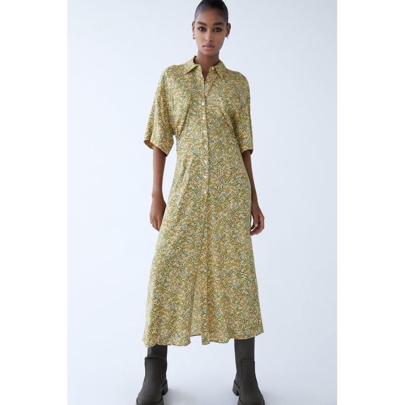 PRELOVED ZARA DRES FLORAL MAXI