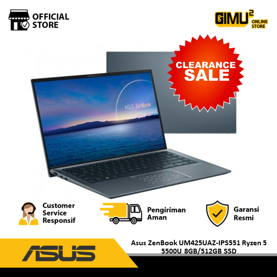 Asus Zenbook UM425UAZ-IPS551 Ryzen 5-5500U 8GB 512GB SSD 14″ W11 + OHS