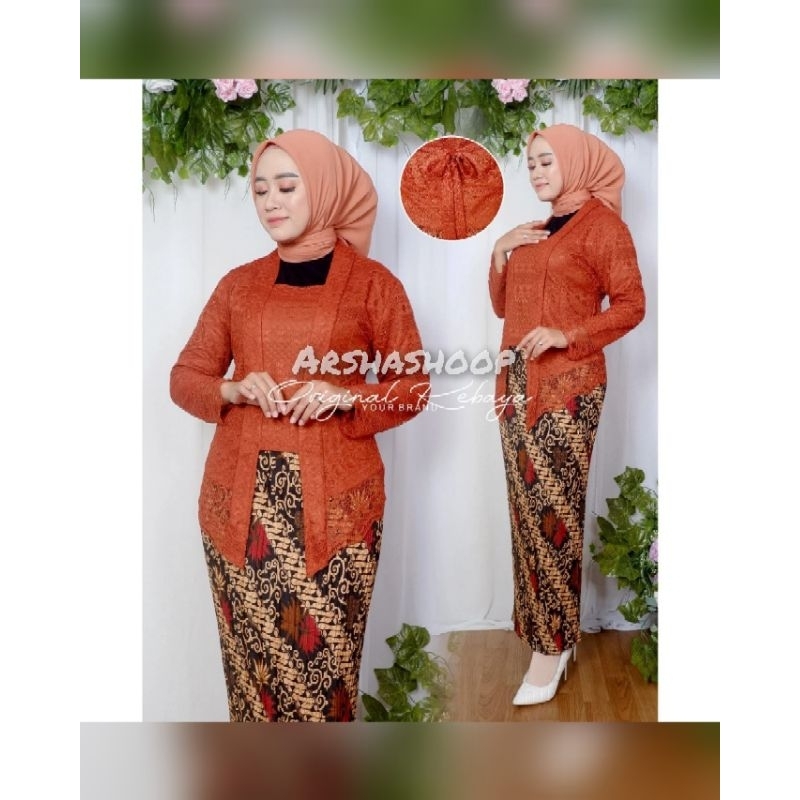 Stelan Kebaya Kutubaru Busuiy/Kebaya Kartini Moderen/ Kartini Brokat