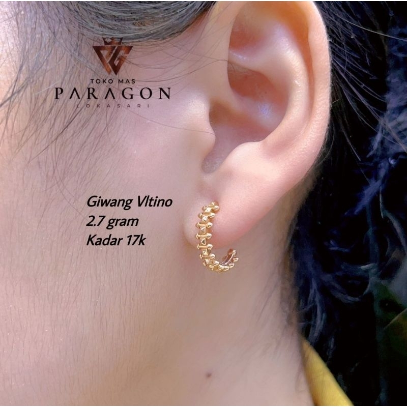 [CEK DESKRIPSI] || Giwang vltn Rosegold V2712231