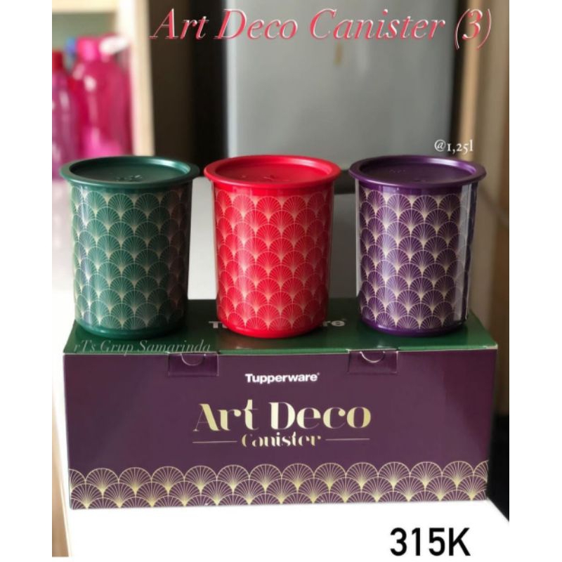 Art deco canister tupperware