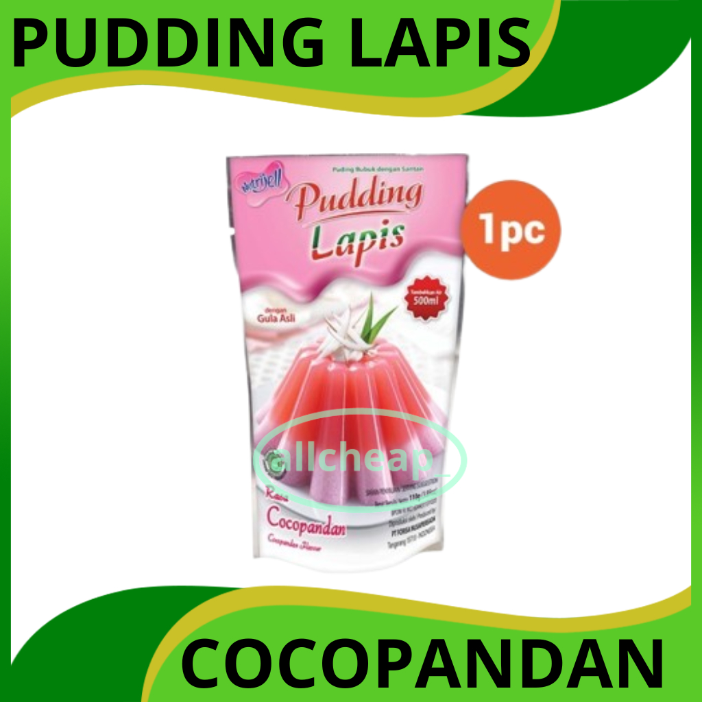 

nutrijel PUDING lapis rasa COCOPANDAN flavour 110gr (3.89oz)