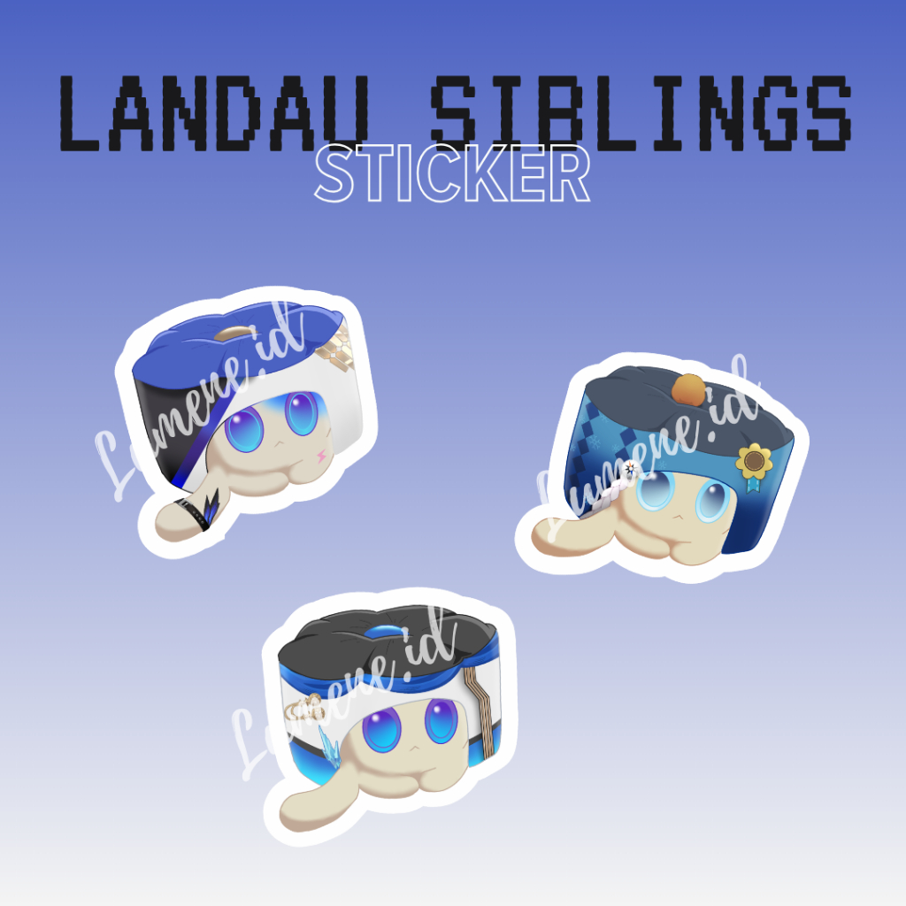 Stiker Landau Siblings/Lynx/Serval/Gepard/Cat Critters/Sticker Anime Anti Air/Sticker Honkai Star Ra
