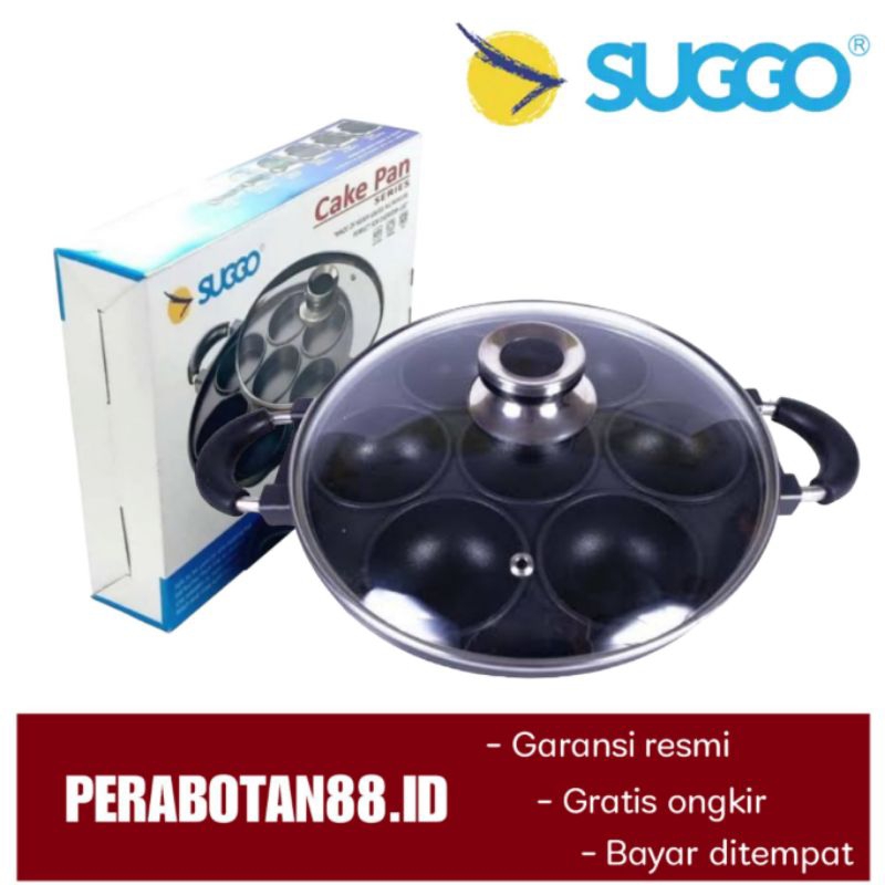 Cake Pan 7 Lubang Cekung SUGGO Cetakan Kue Dorayaki Serabi Mini Loyang Kue Cembung