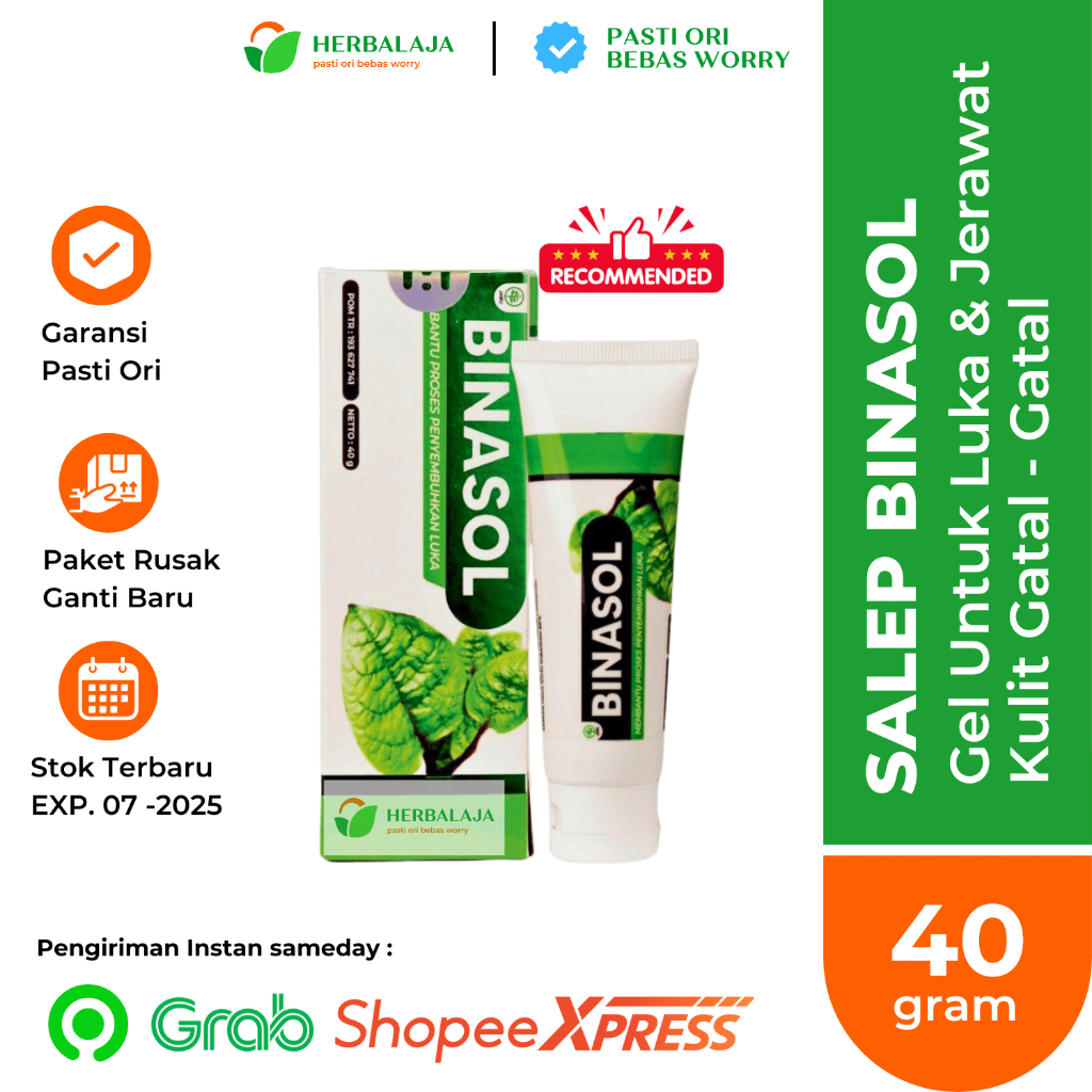 Salep Binasol Gel Obat Luka Diabtes Asli Original Ekstrak Binahong obat Luka Kulit Luka Bakar