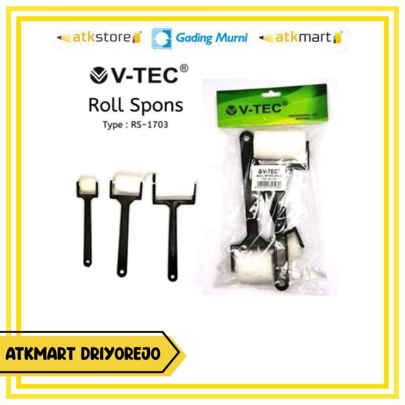 

V-TEC ROLL SPONS TYPE RS-1703 ISI 3 PCS - SPONS LUKIS - KUAS LUKIS