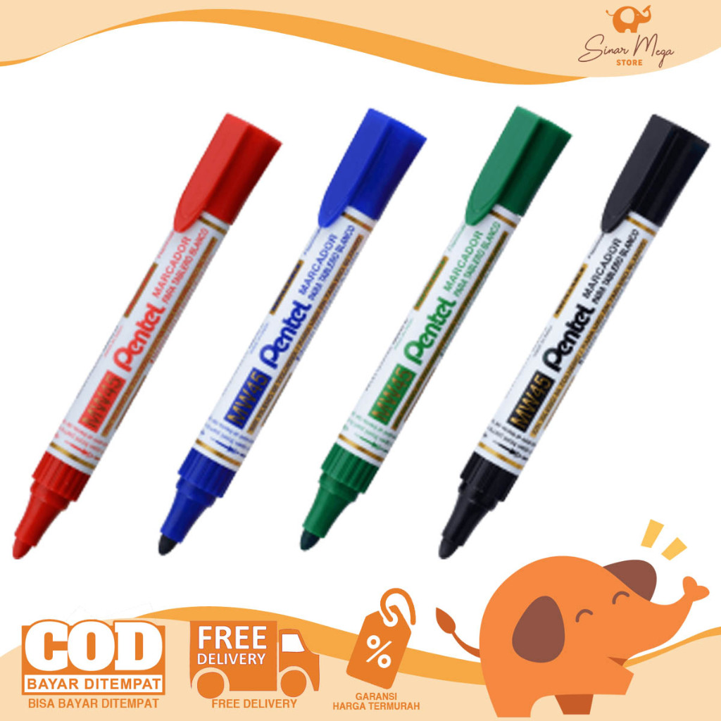 

Pentel Whiteboard Marker MW45 / Spidol Papan Tulis