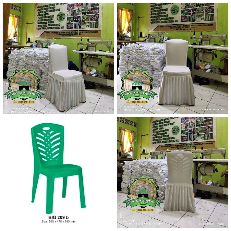 Sarung kursi plastik napolly type 208 ,209 & 211
