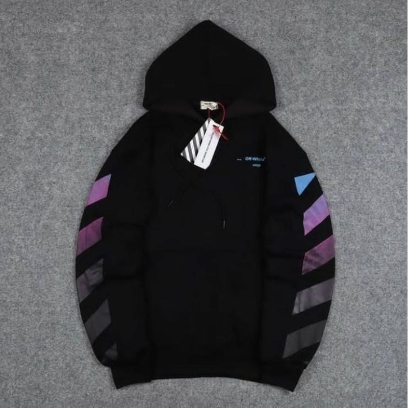 JAKET SWEATER HOODIE OFF WHITE GRADIANT PREMIUM MIRROR FULL TAG