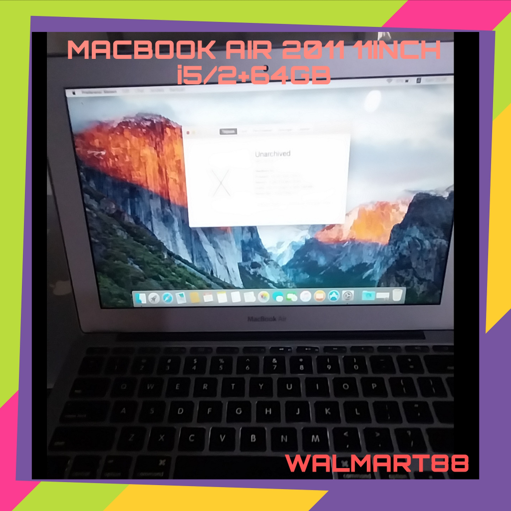 Macbook air 2011 11inch i5/2+64GB second normal no minus