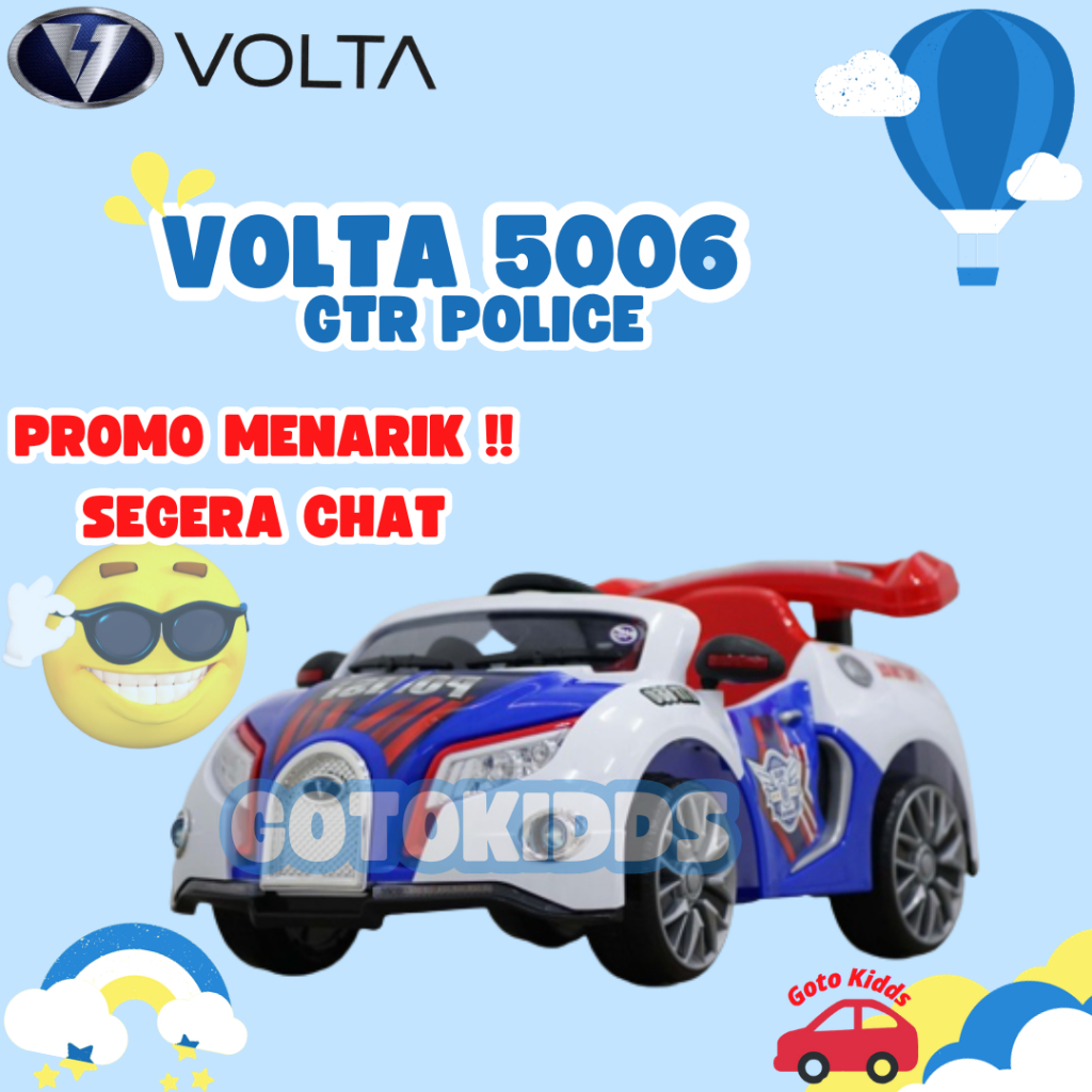 Mainan Anak Mobil Aki Polisi GTR 5006 Maenan Anak