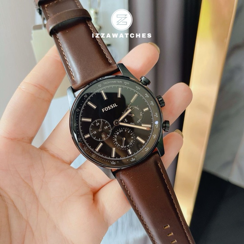 Jam Tangan Pria Sullivan Multifunction Brown Leather Watch BQ2457