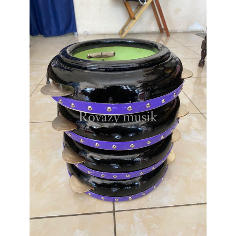 Rebana Hadroh Jepara Kayu Mangga Uk 30 cm isi 4