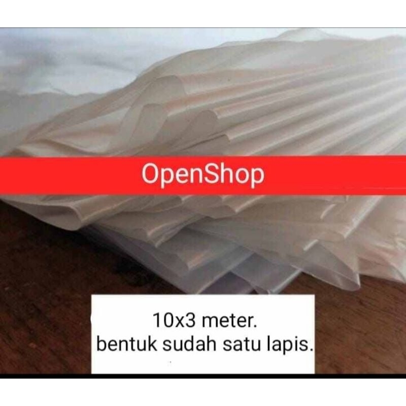 10x3 M. Plastik Terpal Serbaguna.. Penutup, Atap,GreenHouse, Ternak, Pelindung Barang, Proyek Cor.
