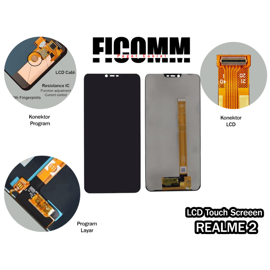 Realme 2/C1 LCD Touch Screen Layar Sentuh Hp, Original Material
