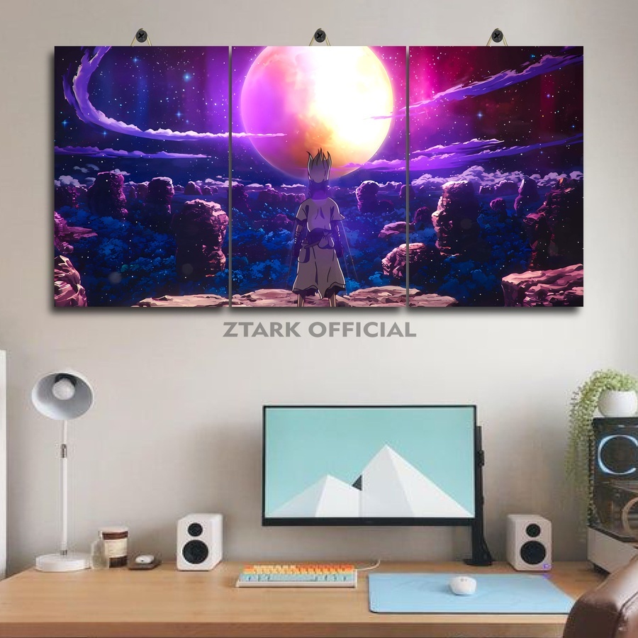 Poster Kayu Gambar Anime Keren Dr Stone 60X30 Multi Panel | Hiasan Dinding Gambar Anime Dr Stone | P