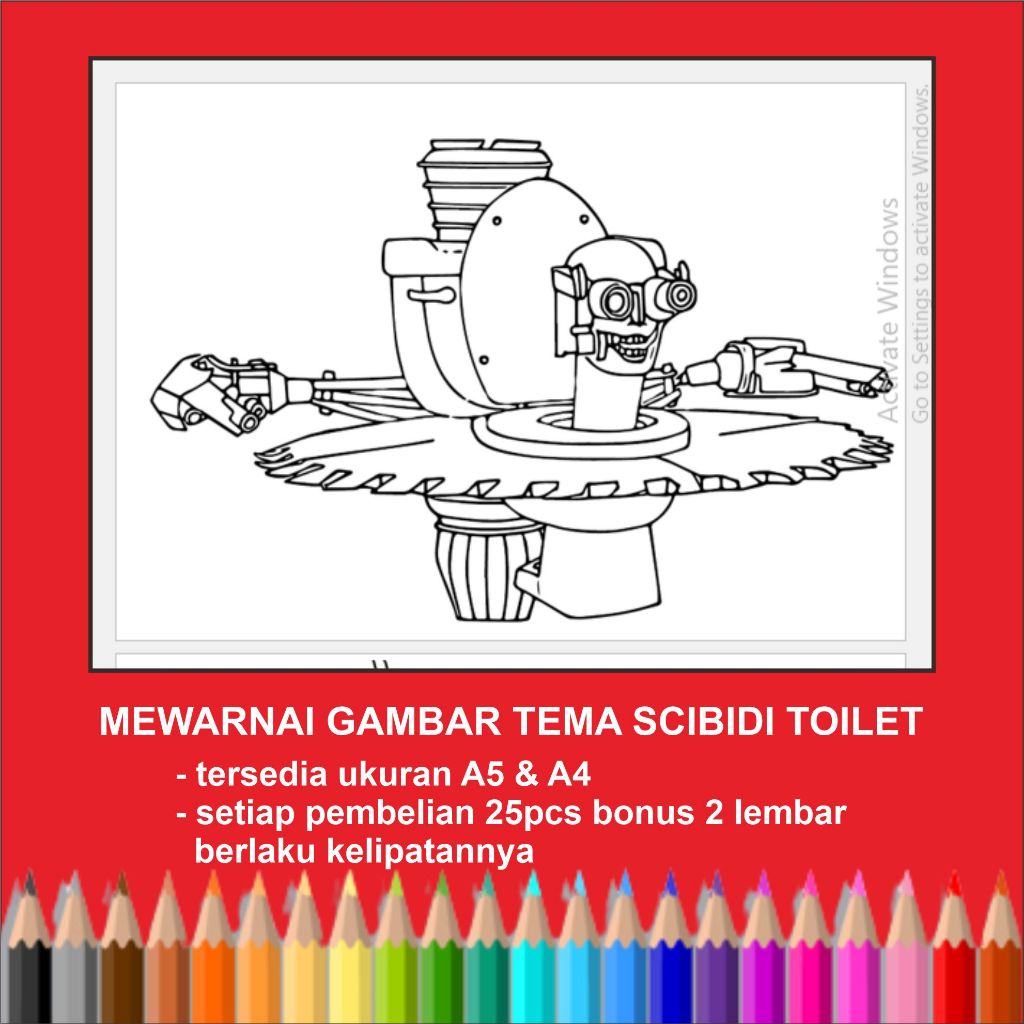 

kertas mewarnai gambar skibidi toilet