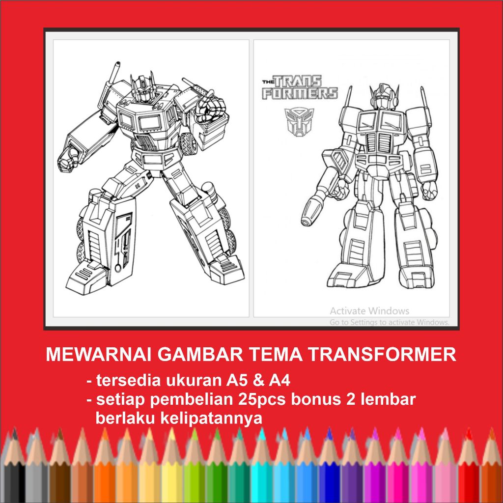 

Kertas Mewarnai Gambar Tranformer