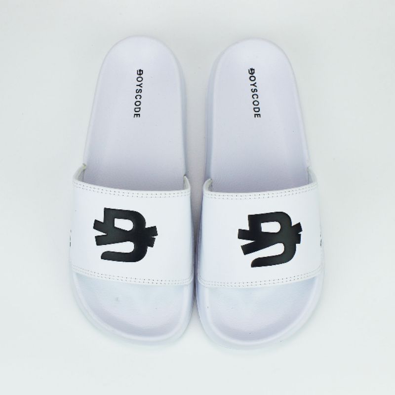 Sendal selop kekinian white (putih) wanita/pria terkeren