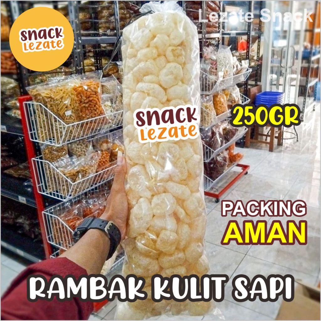 

Rambak Kulit Sapi Asli 250gr Matang Khas Solo Murah Renyah / Krupuk Kulit Sapi 1 Bal Mateng Krecek Rambak Sapi Sayur Sedap Snack