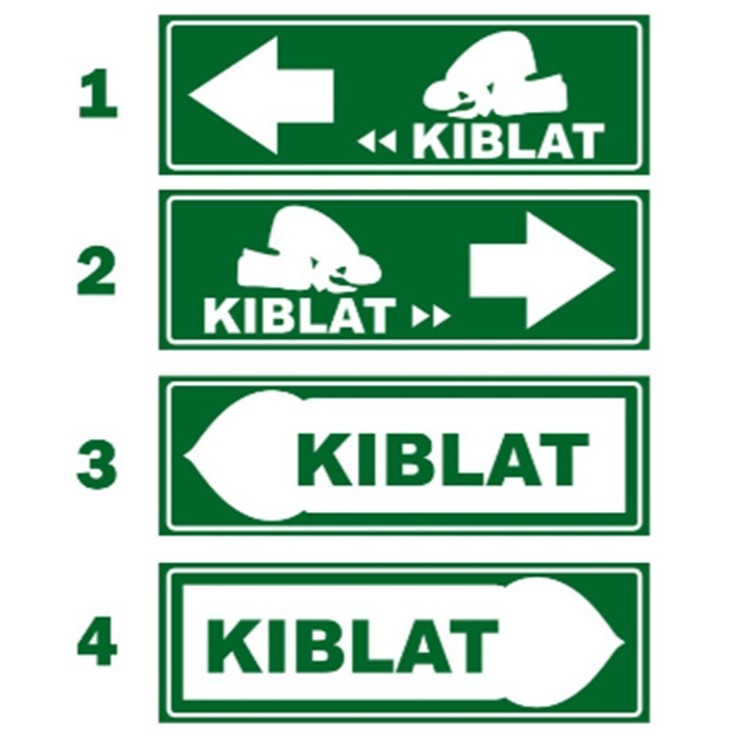 

Stiker vinyl Sign rambuK3 ARAH KIBLAT SHOLAT uk 7.5x23cm