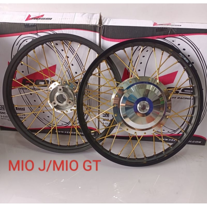 VELG PELEK MOTOR YAMAHA MIO SOUL GT/MIO J/RING 17 X140X140 SEPASANG WARNA HITAM PRODUK ORIGINAL V RO