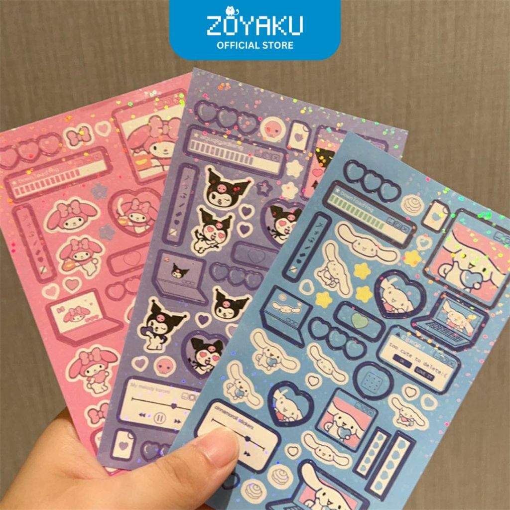 

(1 Lembar) Stiker Kartun Sanrio Lucu DIY Design Dekorasi Scrapbook Kreatif STK2015