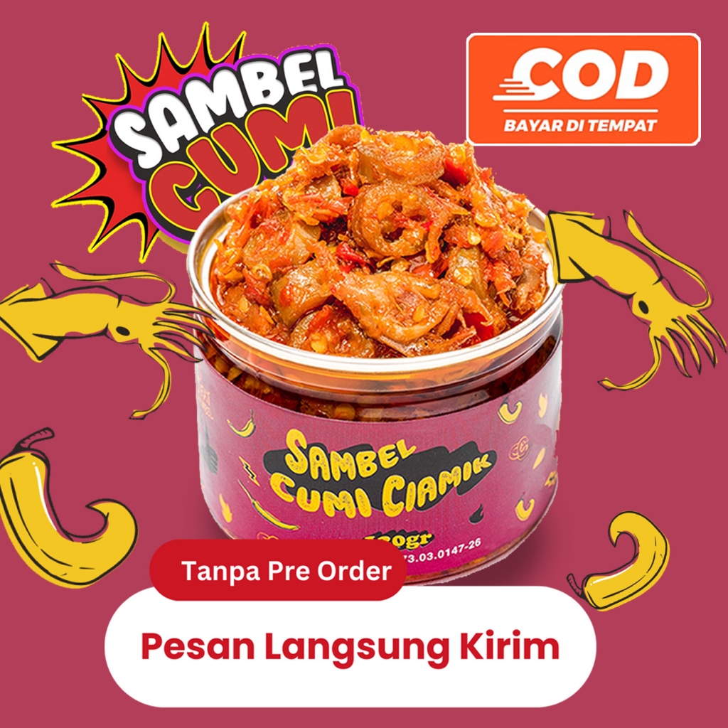 

Eat Sambel - Sambel Sambal Baby Cumi Laut Ciamik Bawang Super Pedas Cabe Rumahan Enak