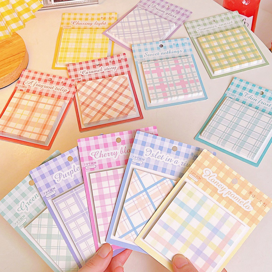 

Harga Murah 1 lembar Sticky Notes Motif KotakKotak Gigham Plaid