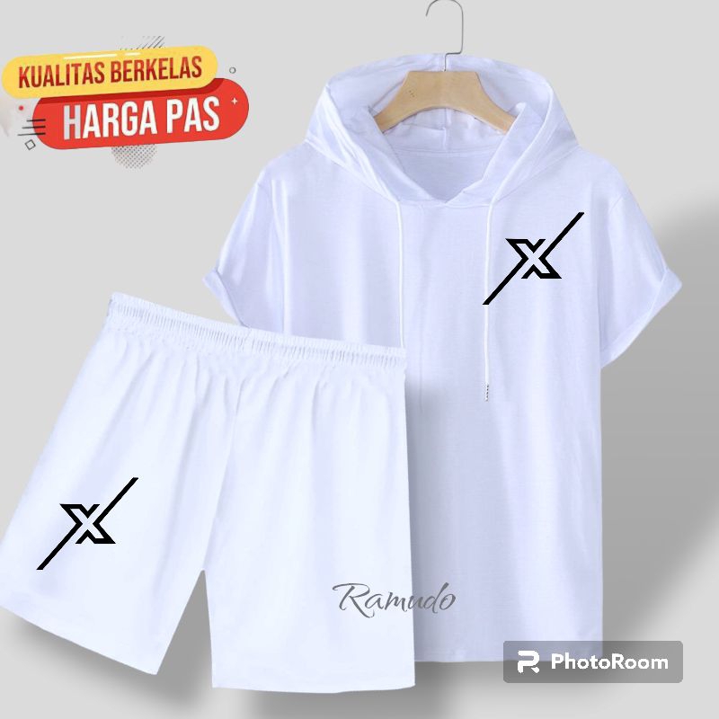 Setelan Hoodie 1 set Celana dan Kaos Xso fashion Pria dan Wanita Terlaris