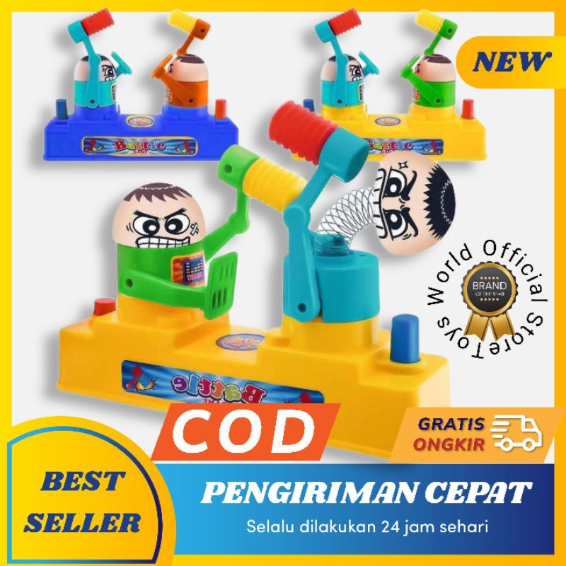 Toys - Mainan Anak Hammering Contest Battle Game - Hammer Game Head Battle Edukasi Funny Game