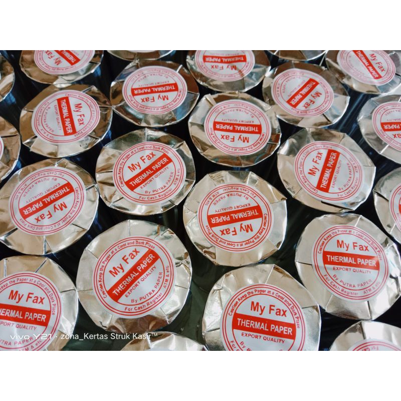 

InJO kertas thermal 80x50mm paket 10 Roll struk printer ukuran 80mm
