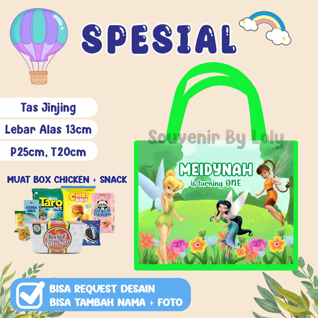 

Goodie Bag HIJAU /Tas Ultah Custom/Goodie Bag Custom/Tas Ultah Unik/Souvenir Custom
