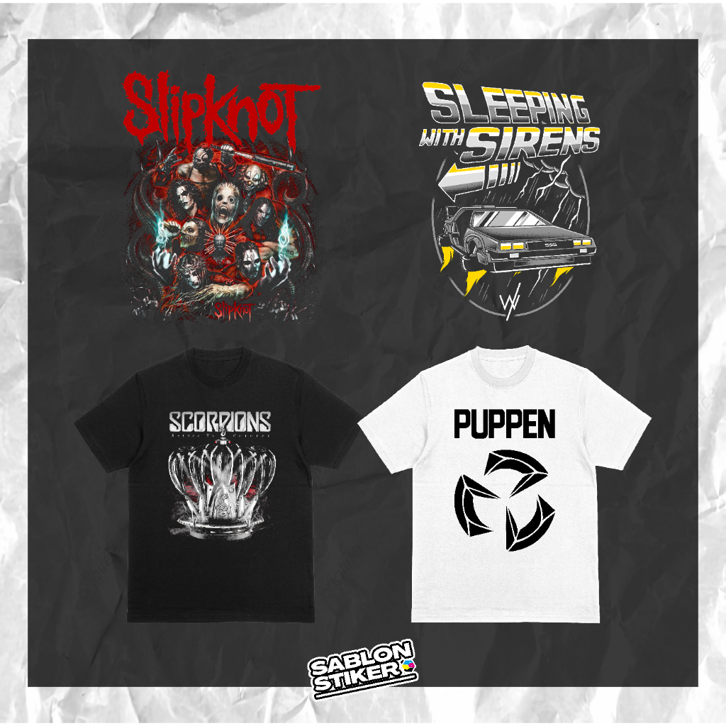 SABLON STIKER DTF SABLON SETRIKA DTF A3 SABLON PRINTING DTF TEMA BAND VOL.3