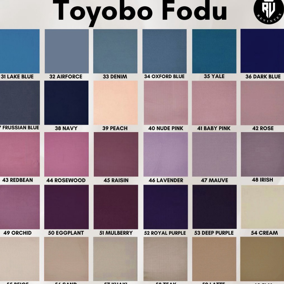 Mau5mLa Kain Toyobo Fodu IMPORT PREMIUM Grade A warna 316 REVINTEX BANDUNG  Katun Cotton Original FD