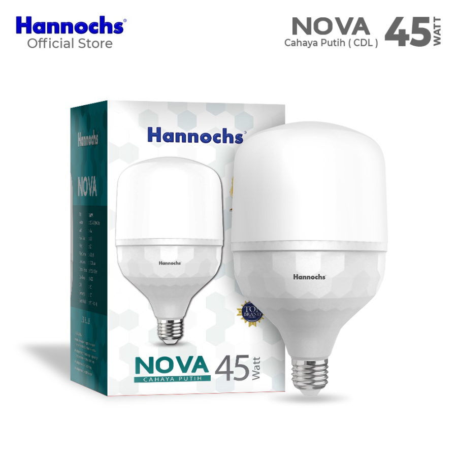 Hannochs Lampu Bohlam LED NOVA 45W Cahaya Putih lampu bohlam led / bohlam led / bohlam lampu bulat