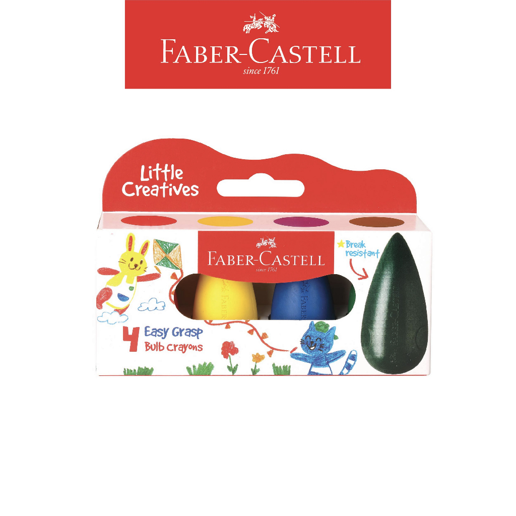 

Faber-Castell Little Creative Series - 4 Easy Grasp Bulb Crayons