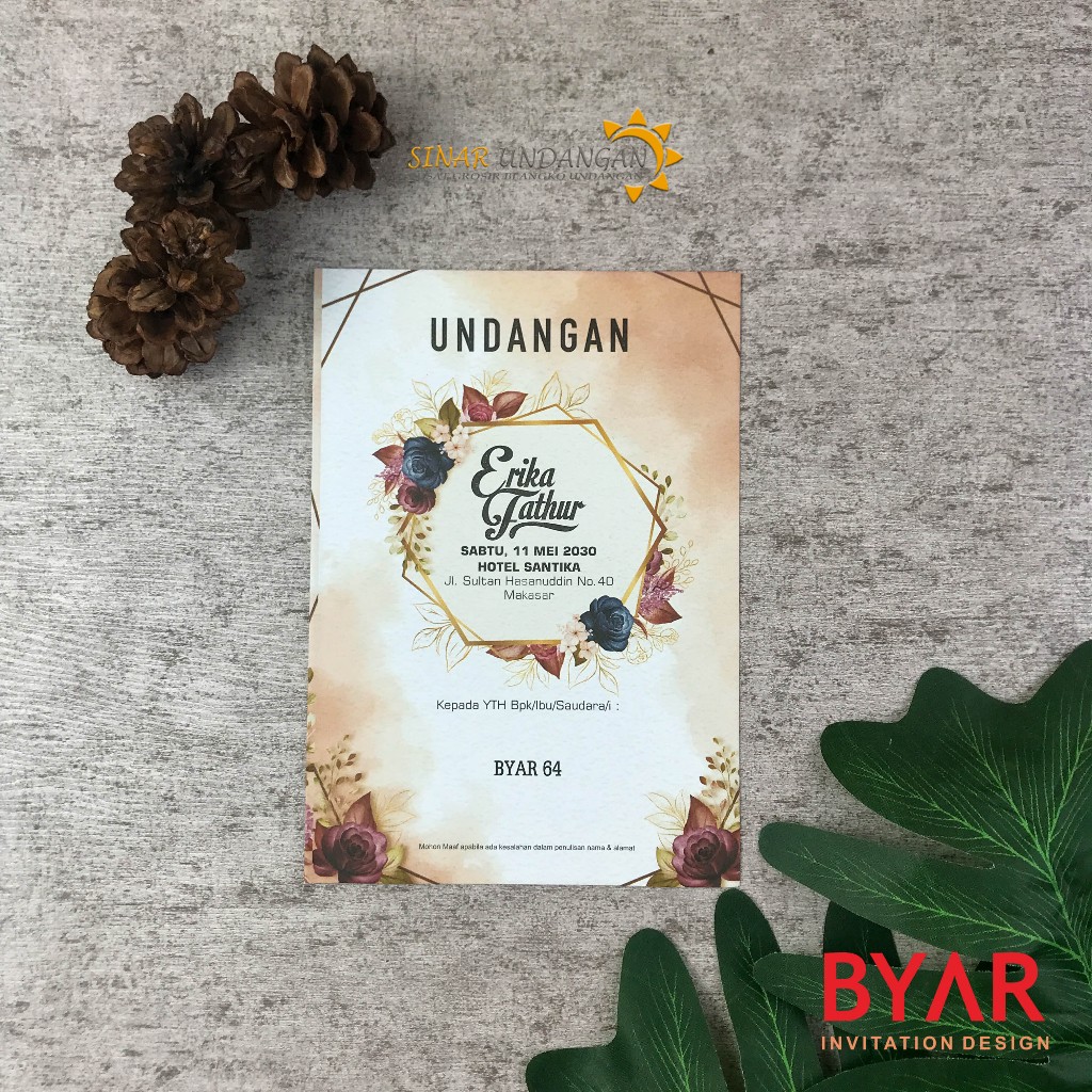 BYAR 64 BLANGKO UNDANGAN HARGA MURAH KANIGORO JAWA TIMUR