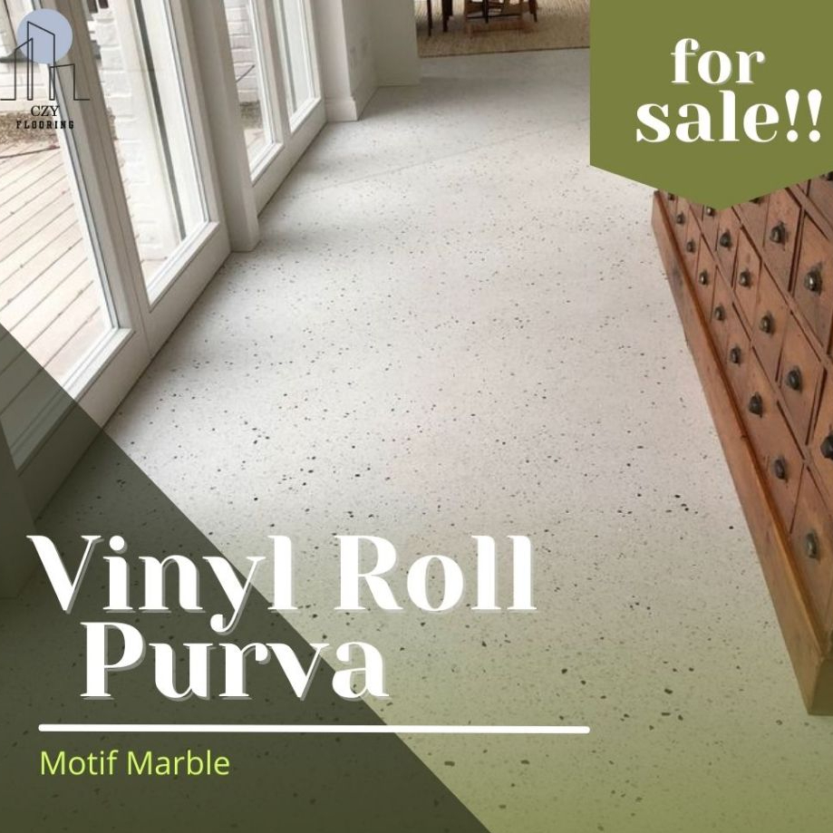 Vinyl Purva motif marble tebal 1,6mm / Karpet Vinyl Jakarta