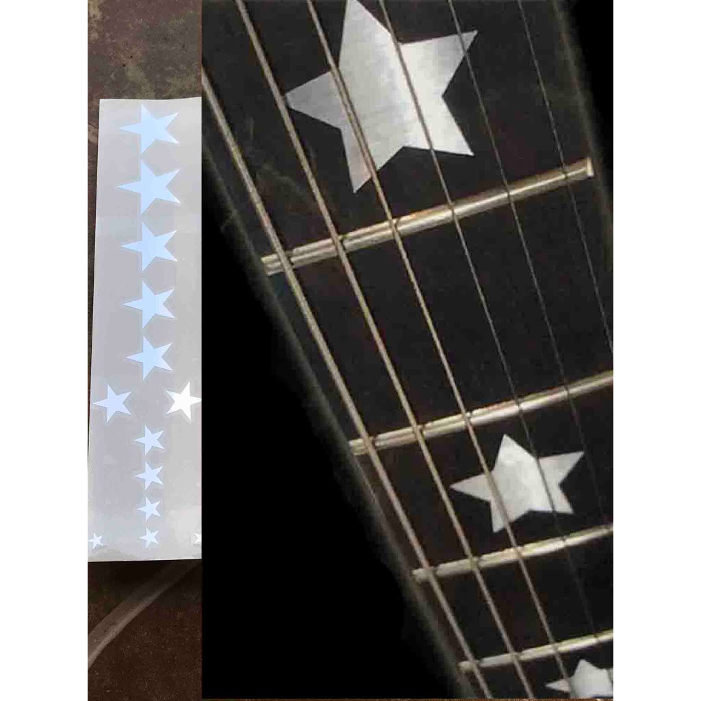 Bintang Sticker Inlay Fingerboard Gitar Bass Fretboard Akustik Elektrik klasik Nyon Folk Guitars