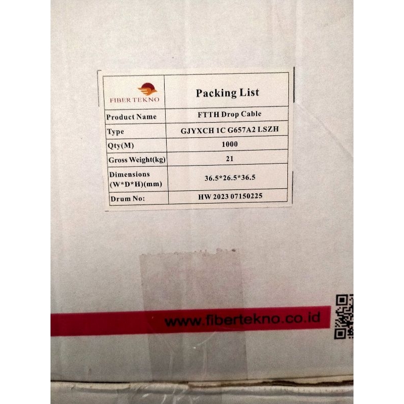 kabel dropcore fiber tekno 1 core 3 sling