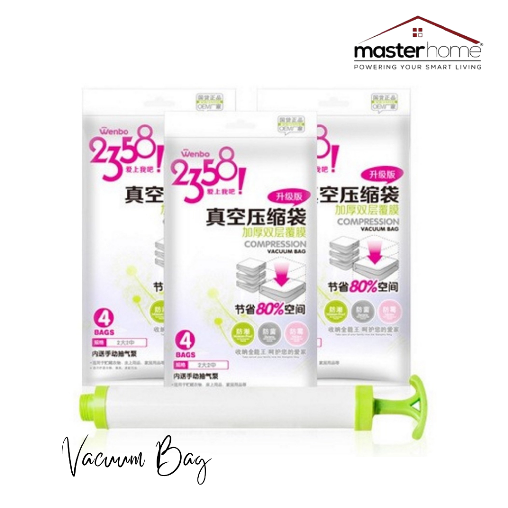 Masterhome Vacuum Kantong Plastik | Vacuum Compression Bag | Kantong Plastik Vakum Travel Pakaian Se