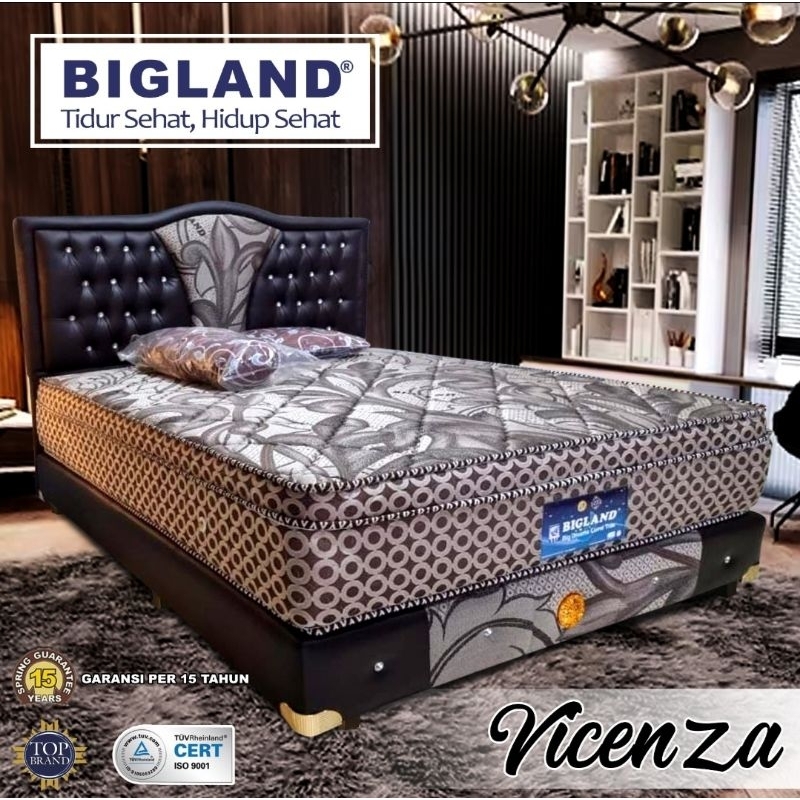 Kasur SpringBed Golden Vicensa Ranjang Dipan Sandaran Set Bed Bigland Vicenza