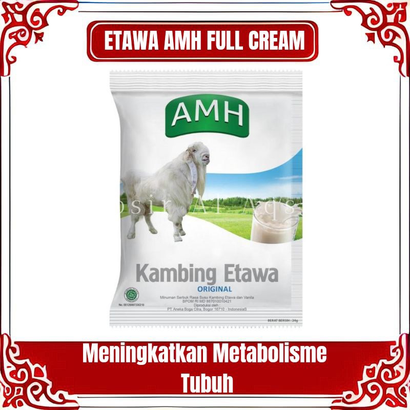 

SUSU KAMBING ETAWA AMH FULL CREAM PER SACHET / SUSU KAMBING KAYA MANFAAT