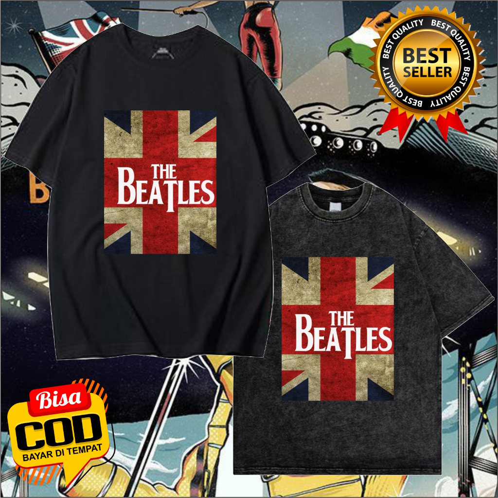kaos band lagend the beatles - kaos vintage the beatles