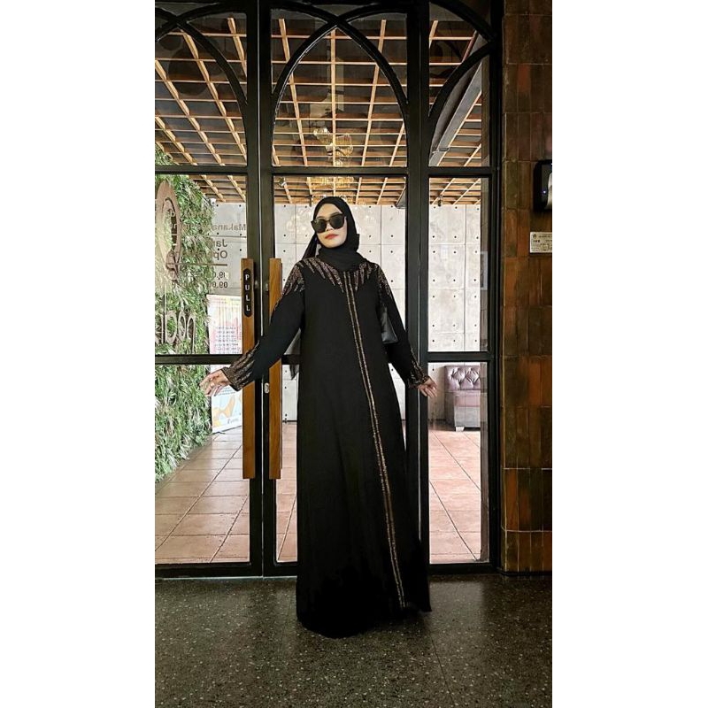 Abaya Soraya / Abaya Saudi / Gamis Hitam / Kaftan Saudi / Abaya Arab / Abaya Hitam / Abaya Murah / A