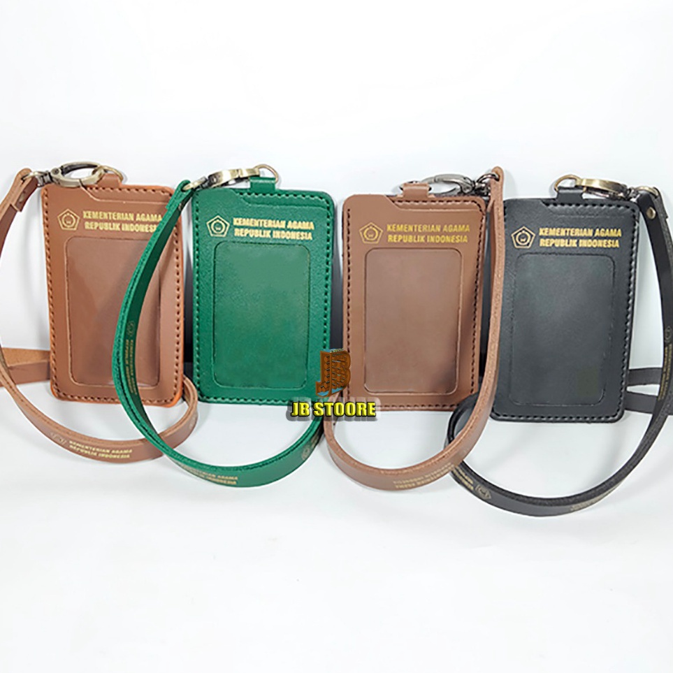 

Tempat Id Card KEMENAG Kulit Id Card Holder Kementrian Agama Gantung name tag kemenag tali kulit lpx